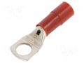 Tip: ring tube; M8; Ø: 8.5mm; 10mm2; crimped; for cable; insulated BM GROUP BM00437