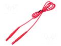 Test lead; banana plug 4mm,both sides; insulated; Urated: 1kV SONEL WAPRZ1X2REBB