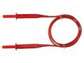 Test lead; banana plug 4mm,both sides; insulated; Urated: 5kV SONEL WAPRZ1X8REBB