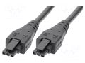 Cable; female; PIN: 3; Len: 3m; 8.5A; Insulation: PVC; Colour: black MOLEX MX-214770-0330