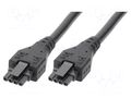 Cable; female; PIN: 4; Len: 3m; 8.5A; Insulation: PVC; Colour: black MOLEX MX-214770-0430