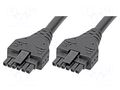 Cable; female; PIN: 6; Len: 3m; 8.5A; Insulation: PVC; Colour: black MOLEX MX-214770-0630