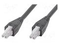 Cable; female; PIN: 2; Len: 0.18m; 6A; Insulation: PVC; Colour: black MOLEX MX-215330-0200