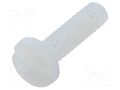 Screw; UNC6-32x12.7; Head: cheese head; slotted; polyamide KEYSTONE KEYS9336