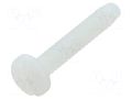 Screw; UNC6-32x19.05; Head: cheese head; slotted; polyamide KEYSTONE KEYS9338