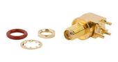 RF COAX CONN, SMA R/A JACK, 50 OHM, PCB 132203-18.