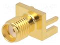 Connector: SMA; socket; female; card edge,middle board mount MUELLER ELECTRIC BU-1420701851
