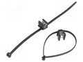 Cable tie; with fixing lugs,with fixing for edges; L: 200mm HELLERMANNTYTON T50ROSEC20-BK