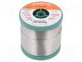 Tin; lead free; Sn99,3Cu0,7+NiGe; 0.7mm; 500g; reel; 2.5% STANNOL SN100K611/0.7/0.5