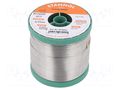 Tin; lead free; Sn99,3Cu0,7+NiGe; 0.7mm; 500g; reel; 2.5% STANNOL SN100K611/0.7/0.5