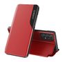 Eco Leather View Case an elegant case with a flap and stand function for Samsung Galaxy A73 red, Hurtel 5907769340123 5907769340123