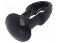 Rivet; polyamide; Rivet diam: 4.8mm; L.rivet: 6.4mm; black; UL94V-2 KEYSTONE KEYS3324