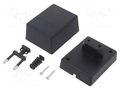 Enclosure: for power supplies; X: 58mm; Y: 73mm; Z: 52mm; ABS; black KRADEX Z10-ABS