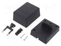 Enclosure: for power supplies; X: 58mm; Y: 73mm; Z: 52mm; ABS; black KRADEX Z10-ABS