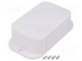 Enclosure: with panel; with fixing lugs; PFF; X: 67.4mm; Y: 124.3mm TAKACHI TKC-PFF10-4-7W