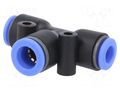 Push-in fitting; reductive,T-tap splitter; -0.95÷15bar; PBT PNEUMAT 138.0608