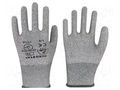 Protective gloves; ESD; L; Features: dissipative; grey; <10MΩ EUROSTAT GROUP ERS-516800410B