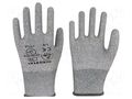 Protective gloves; ESD; XS; Features: dissipative; grey; <10MΩ EUROSTAT GROUP ERS-516800401B