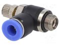 Throttle-check valve; -0.95÷15bar; nickel plated brass,PBT PNEUMAT 188.018-6
