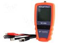 Tester: wiring system; LCD; RJ45; 0÷50°C; 85x35x170mm; 52024556 TEMPO NC-500