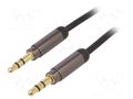 Cable; Jack 3.5mm 3pin plug,both sides; 1.8m; black GEMBIRD CCAP-444-6