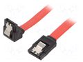 Cable: SATA; SATA plug,SATA plug angled; 0.5m; SATA III; red GEMBIRD CC-SATAM-DATA90