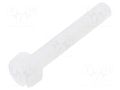 Screw; M3x20; 0.5; Head: cheese head; slotted; 0.9mm; polyamide DREMEC DR8G201M3X20