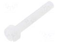 Screw; M3x20; 0.5; Head: cheese head; slotted; 0.9mm; polyamide DREMEC DR8G201M3X20
