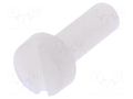 Screw; M4x12; 0.7; Head: cheese head; slotted; 1.3mm; polyamide DREMEC DR8G201M4X12