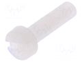 Screw; M4x16; 0.7; Head: cheese head; slotted; 1.3mm; polyamide DREMEC DR8G201M4X16