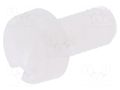 Screw; M4x8; 0.7; Head: cheese head; slotted; 1.3mm; polyamide DREMEC DR8G201M4X8