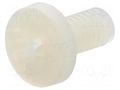 Screw; M4x8; 0.7; Head: cheese head; Pozidriv; 1mm; polyamide; 8G205 DREMEC DR8G205M4X8