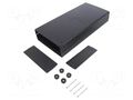 Enclosure: with panel; X: 128mm; Y: 258mm; Z: 47mm; ABS; black KRADEX Z37-ABS