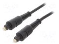 Cable; Toslink plug,both sides; 2m; black; Øcable: 5mm GEMBIRD CC-OPT-2M