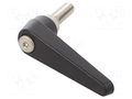 Lever; adjustable; Thread len: 25mm; Lever length: 62mm; GN101.1 ELESA+GANTER GN101.1-18-M8-25SW