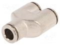Tee fitting; plug-in; -0.95÷20bar; nickel plated brass; NPQH FESTO NPQH-Y-Q8-E-P10