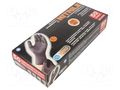 Protective gloves; Size: 8,M; black; nitryl; 50pcs. PG TOOLS PG-506.10