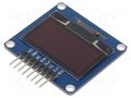 Display: OLED; 1.3"; 128x64; 40.5x37.5mm; blue; PIN: 8; 3.3÷5VDC WAVESHARE WSH-10444