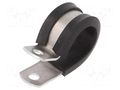 Fixing clamp; ØBundle : 17.5mm; W: 12.7mm; aluminium HELLERMANNTYTON ALU13C-AL/CR-BK