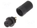 Connector: circular; 719; 60V; 3A; PIN: 3; plug; female; soldering BINDER 09-9748-00-03