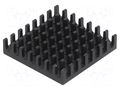Heatsink: extruded; grilled; BGA; black; L: 27.9mm; W: 27.9mm; 658 Wakefield Thermal 658-25ABT3