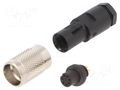 Connector: M9; plug; female; Plating: gold-plated; 125V; 1A; IP67 BINDER 99-0422-00-07