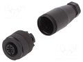 Connector: M12; female; 713; 250V; IP67; for cable; screw terminal BINDER 99-0430-10-04