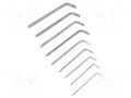 Wrench-set; hex key,spherical; stainless steel; 9pcs. BETA BE96BPINOX/B9