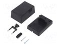Enclosure: for power supplies; X: 54mm; Y: 81mm; Z: 46mm; ABS; black KRADEX Z10A-ABS