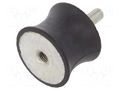 Vibration damper; M8; Ø: 40mm; rubber; L: 30mm; Thread len: 23mm ELESA+GANTER DVC2-433979