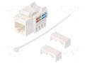 Connector: RJ45; socket; Cat: 6; Keystone,unshielded; white; female LOGILINK LOG-NK4056