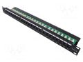 Patch panel; patch panel; Cat: 6; Keystone; rack; black; IDC LOGILINK LOG-NP0033