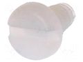 Screw; UNC6-32x6.25; Head: cheese head; slotted; polyamide KEYSTONE KEYS9334