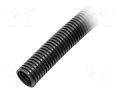 Protective tube; Size: 28; polyamide 6; black; HelaGuard; IP66 HELLERMANNTYTON HG-FR28-PA6-FR-BK